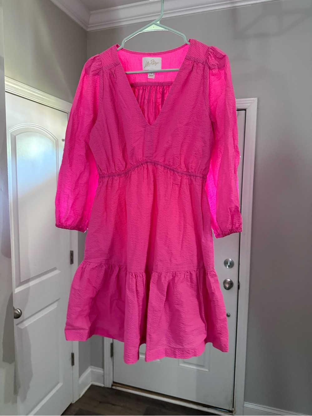 Lilly Pulitzer Hot Pink Tiered Dress